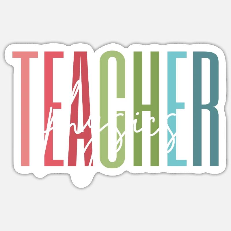 Cadeau d’école de professeur de physique Sticker taille S (10 x 10 cm)