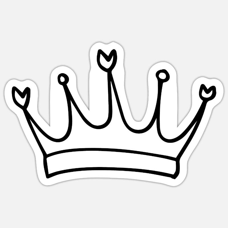 Crown - Sticker size S (10 x 10 cm) - white matte