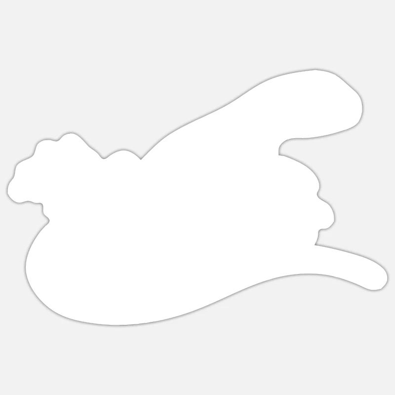 Echse - Sticker Größe S (10 x 10 cm) - Mattweiß