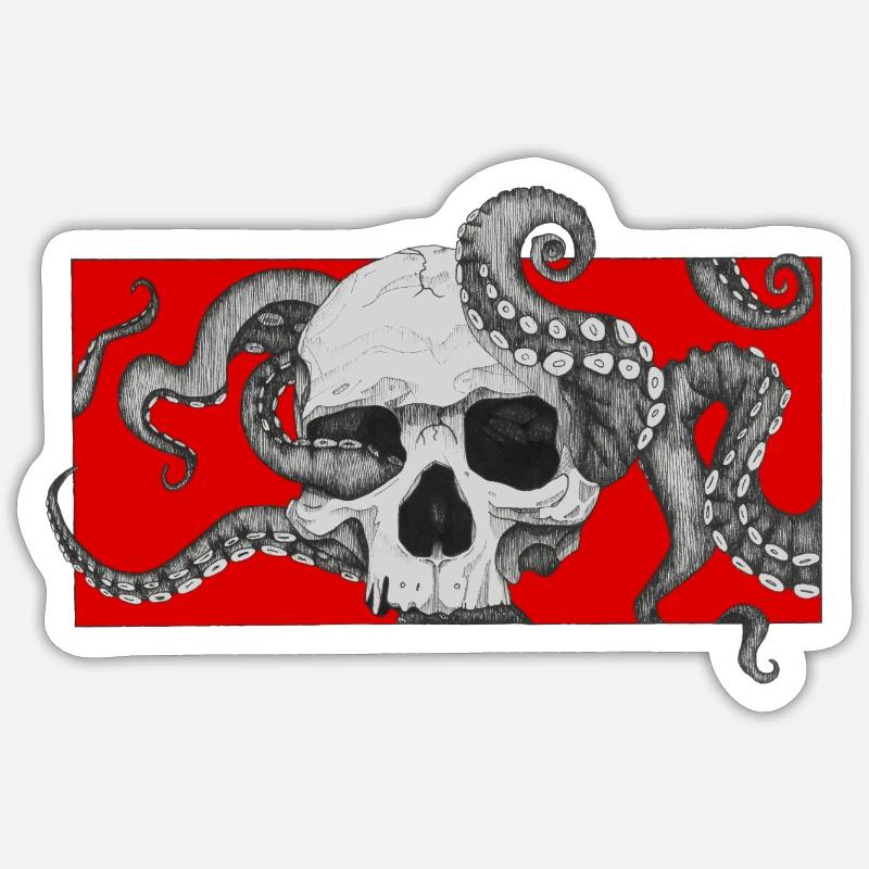 Schädel Sticker Größe S (10 x 10 cm)