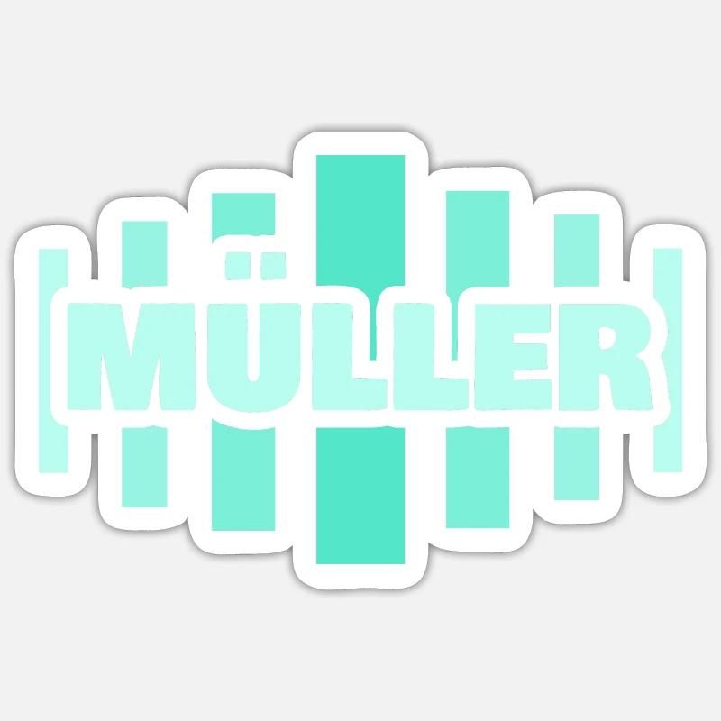 Beruf Müller - Sticker Größe S (10 x 10 cm) - Mattweiß