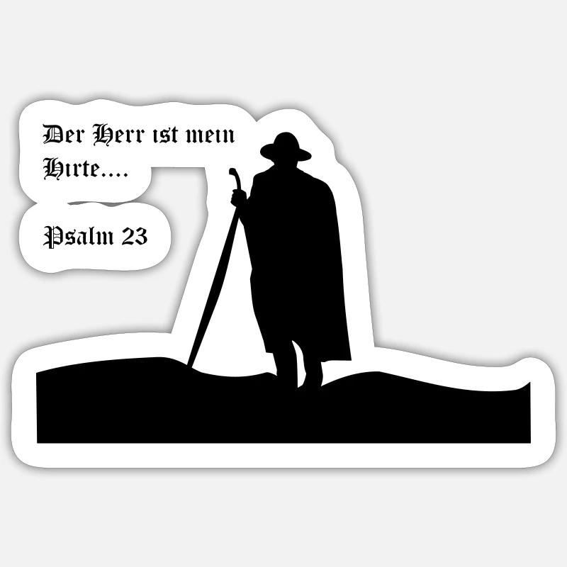 Der Herr ist mein Hirte Sticker Größe S (10 x 10 cm)