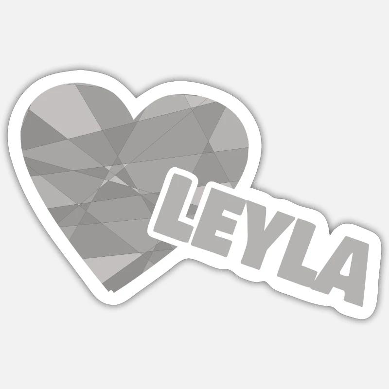 Leyla - Sticker size S (10 x 10 cm) - white matte