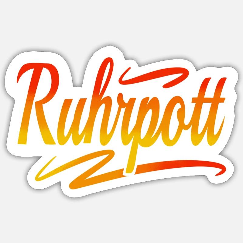 Ruhrpott - Sticker taille S (10 x 10 cm) - blanc mat