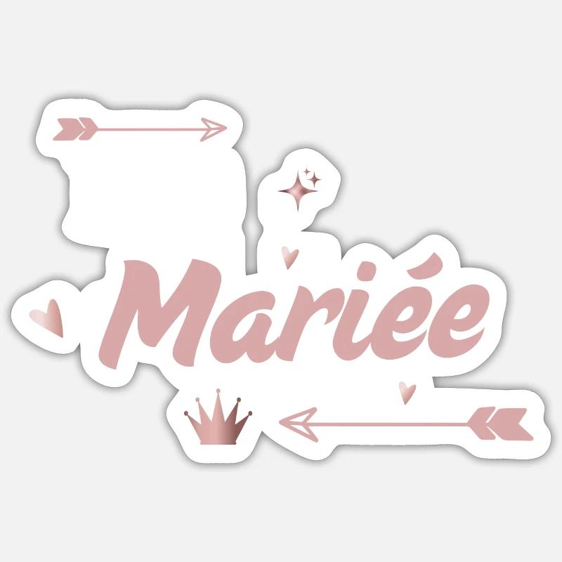 Die Braut Pink Arrow Sticker Größe S (10 x 10 cm)