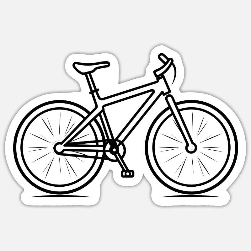 VTT - Sticker taille S (10 x 10 cm) - blanc mat