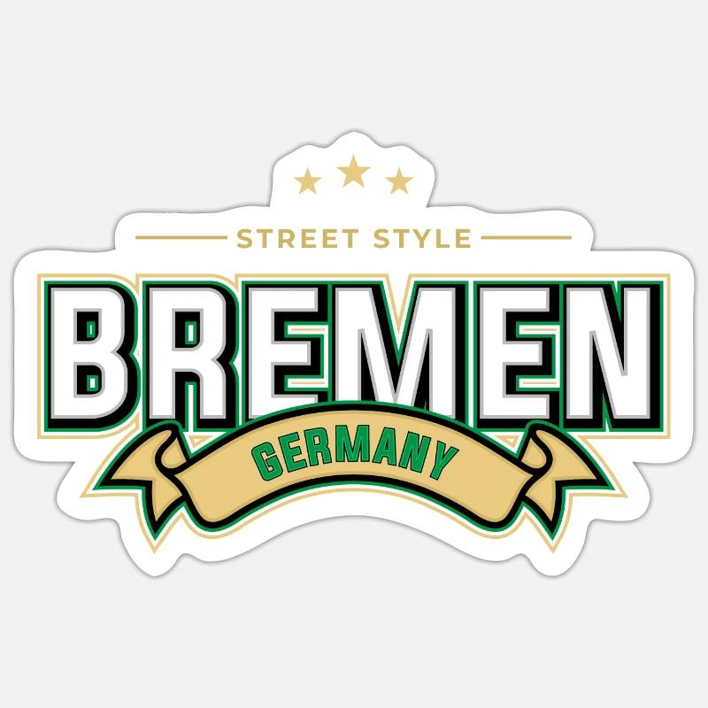 Brême - Sticker taille S (10 x 10 cm) - blanc mat