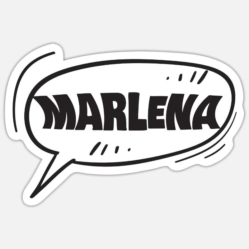 Marlena - Sticker taille S (10 x 10 cm) - blanc mat