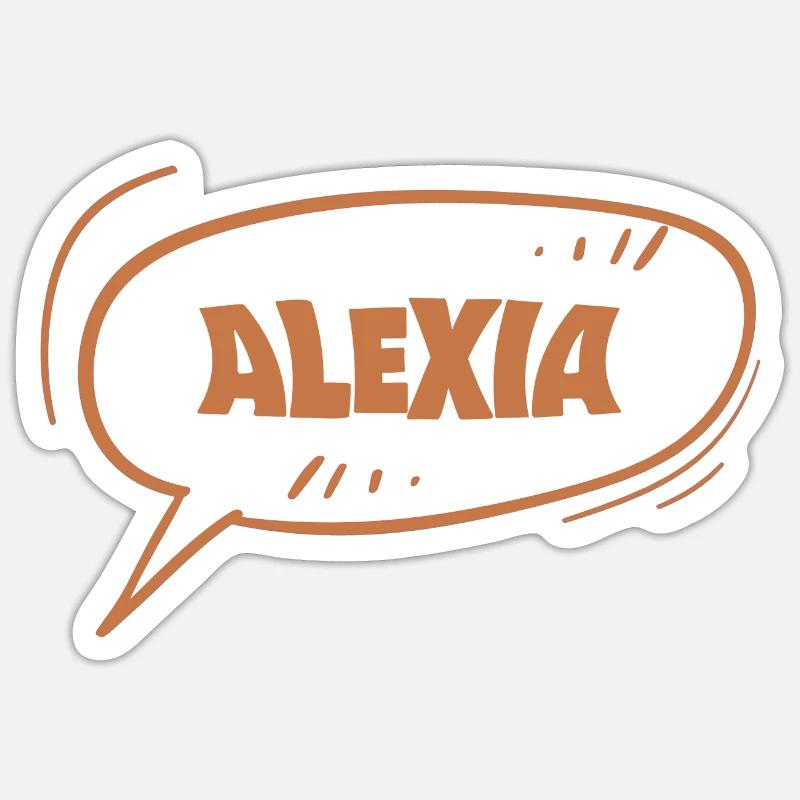 Alexia - Sticker Größe S (10 x 10 cm) - Mattweiß