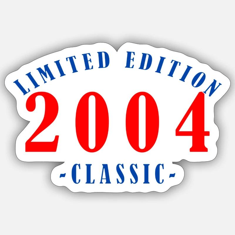 2004 Année de naissance Sticker taille S (10 x 10 cm)
