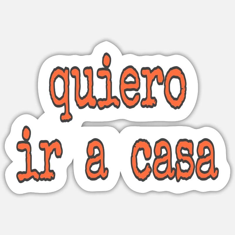ICH_WILL _NACH_HAUSE - Sticker taille S (10 x 10 cm) - blanc mat
