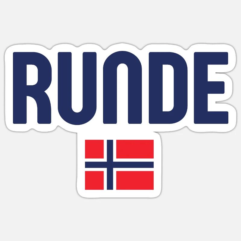 Runde Norway Flag - Sticker size S (10 x 10 cm) - white matte