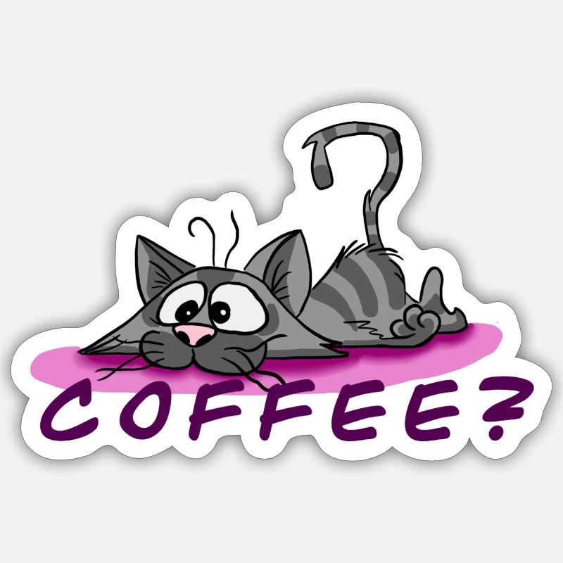 Kaffee? Sticker Größe S (10 x 10 cm)