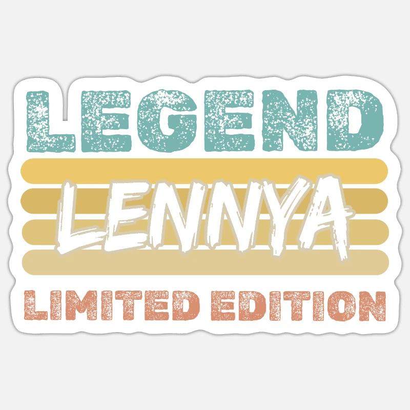 Gift for Lennya - Sticker size S (10 x 10 cm) - white matte