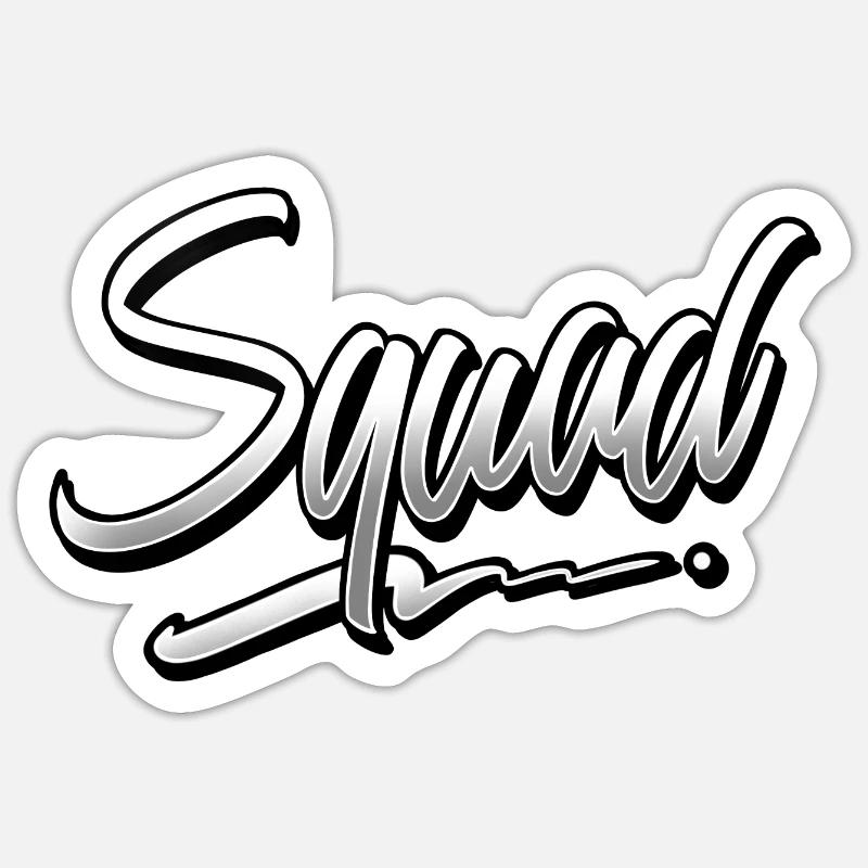 Squad - Sticker Größe S (10 x 10 cm) - Mattweiß