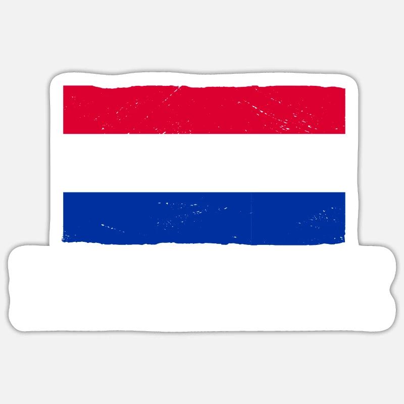 Pays-Bas Pays-Bas - Sticker taille S (10 x 10 cm) - blanc mat
