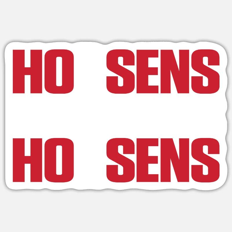 Horsens Danemark Drapeau - Sticker taille S (10 x 10 cm) - blanc mat