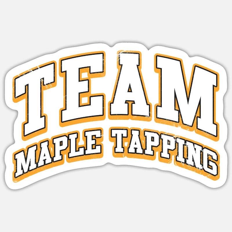 team maple tapping Design Sticker Größe S (10 x 10 cm)