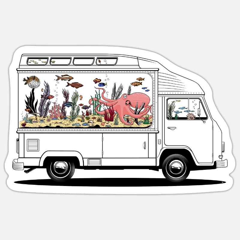 Camperarium - Sticker Größe S (10 x 10 cm) - Mattweiß