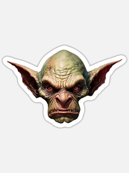 Goblin - Sticker Größe S (10 x 10 cm) - Mattweiß