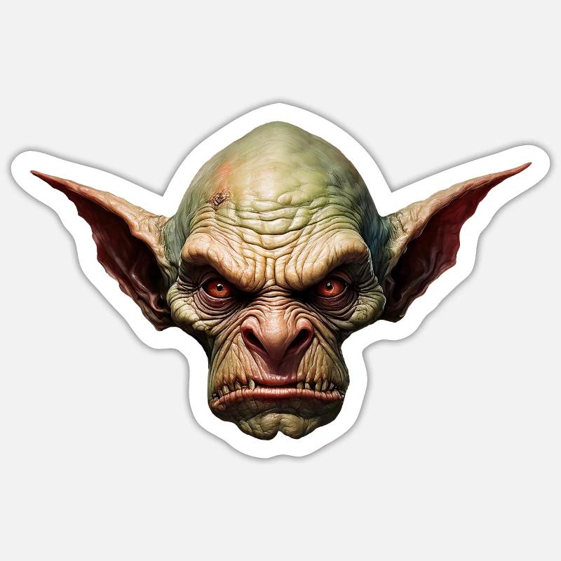Goblin - Sticker Größe S (10 x 10 cm) - Mattweiß