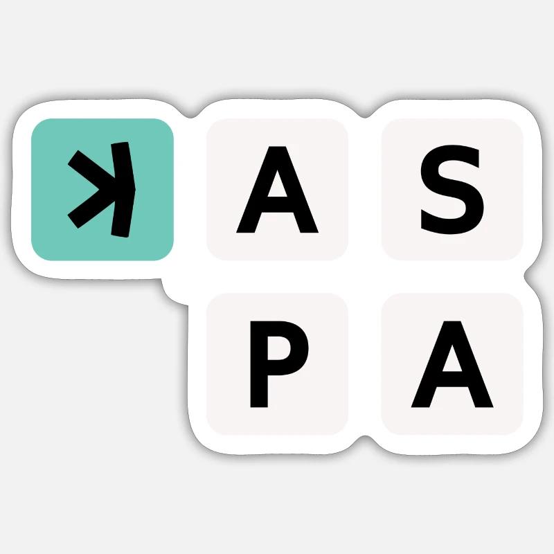 KAS Kaspa Cube Cube Qubic Crypto Sticker size S (10 x 10 cm)
