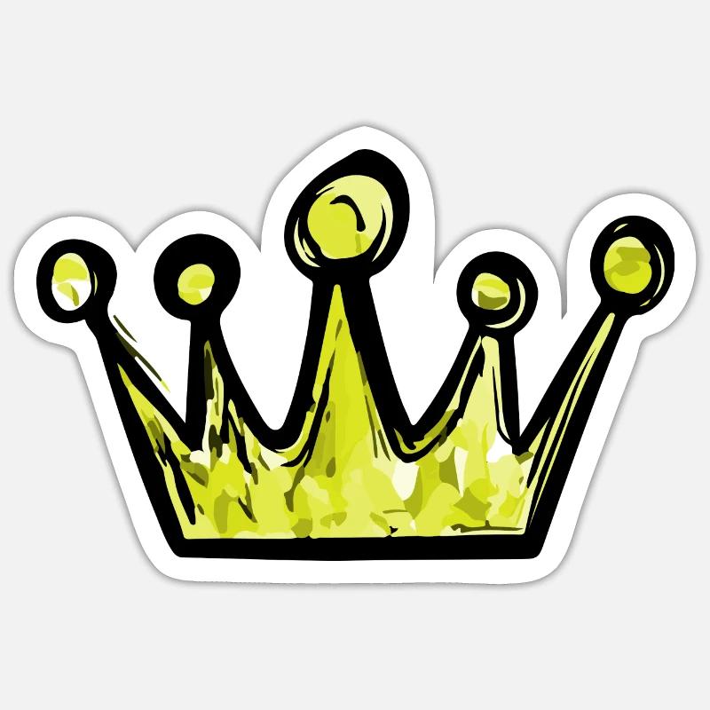 Crown Symbol - Sticker size S (10 x 10 cm) - white matte