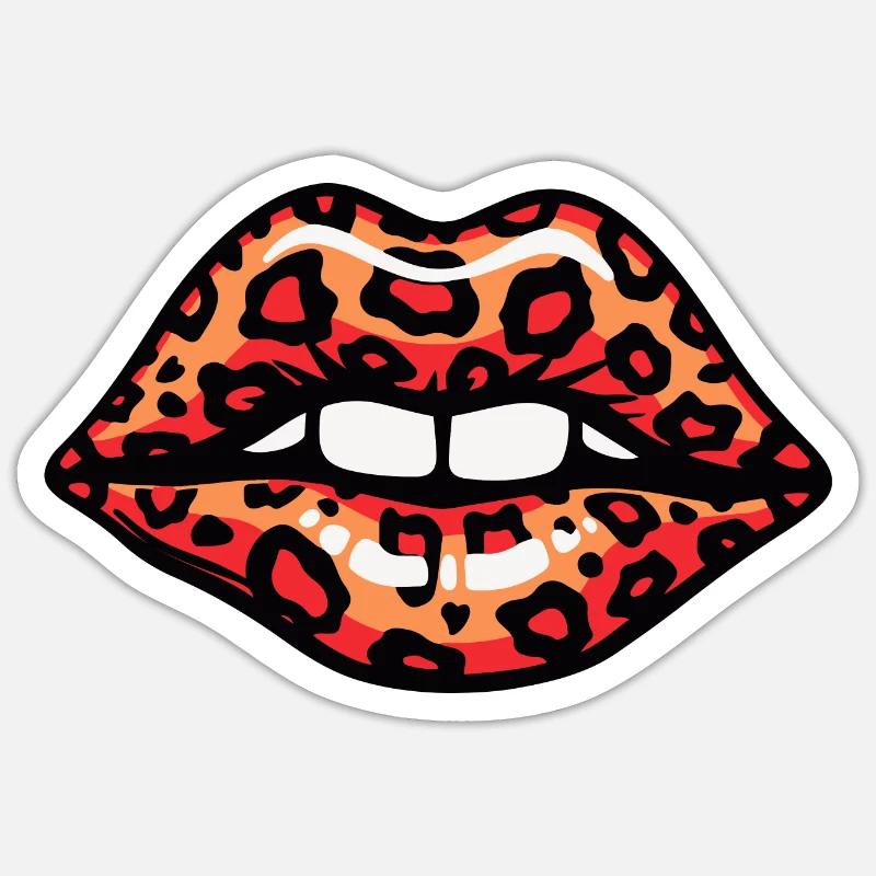 LEOPARD LIPS Sticker size S (10 x 10 cm)