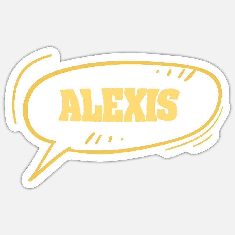 First name Alexis - Sticker size S (10 x 10 cm) - white matte
