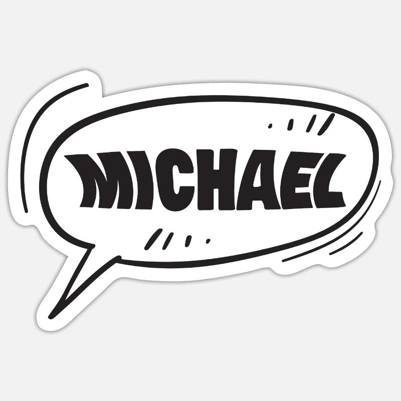 Cadeau pour Michael - Sticker taille S (10 x 10 cm) - blanc mat