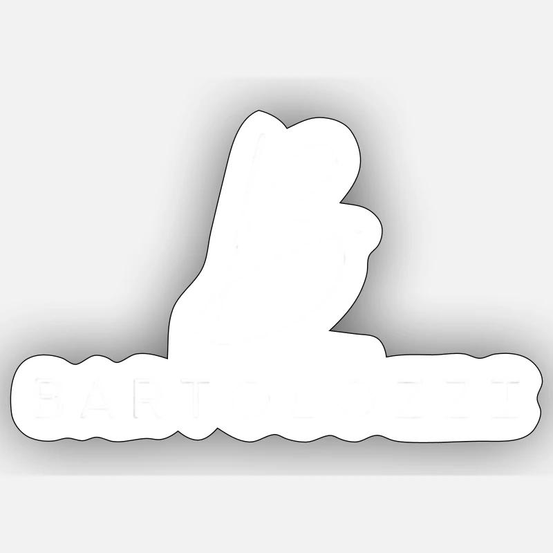 Bartolozzi White - Sticker taille S (10 x 10 cm) - blanc mat