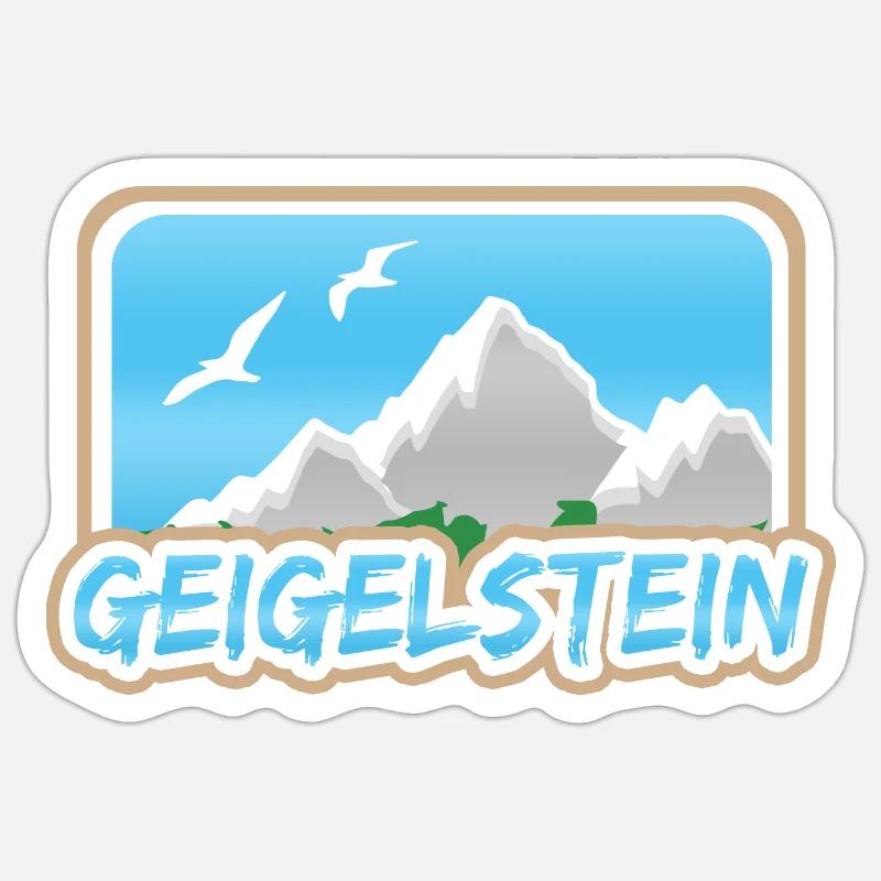 Geigelstein Geigelstein - Sticker taille S (10 x 10 cm) - blanc mat