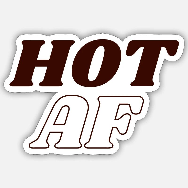 AF CALDO - Sticker formato S (10 x 10 cm) - bianco opaco