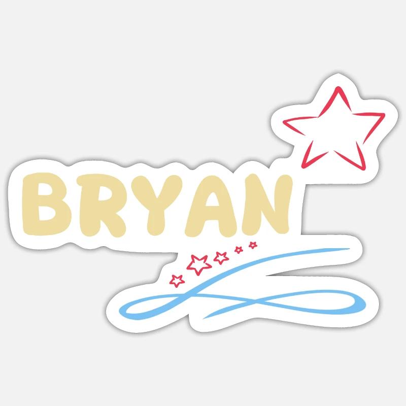Geschenk Bryan - Sticker Größe S (10 x 10 cm) - Mattweiß