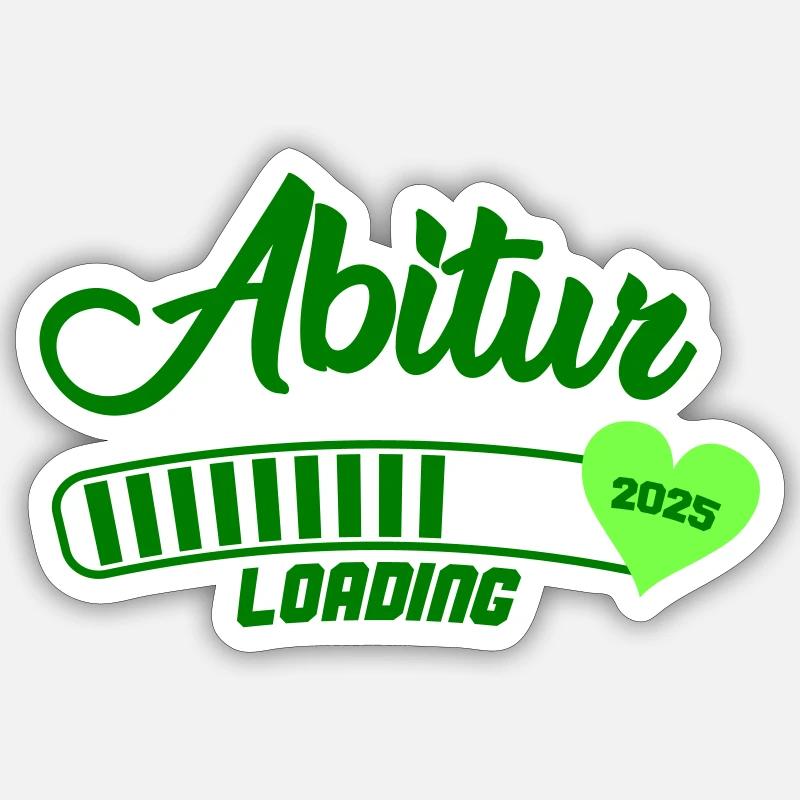 Abitur Loading 2025 - Sticker Größe S (10 x 10 cm) - Mattweiß