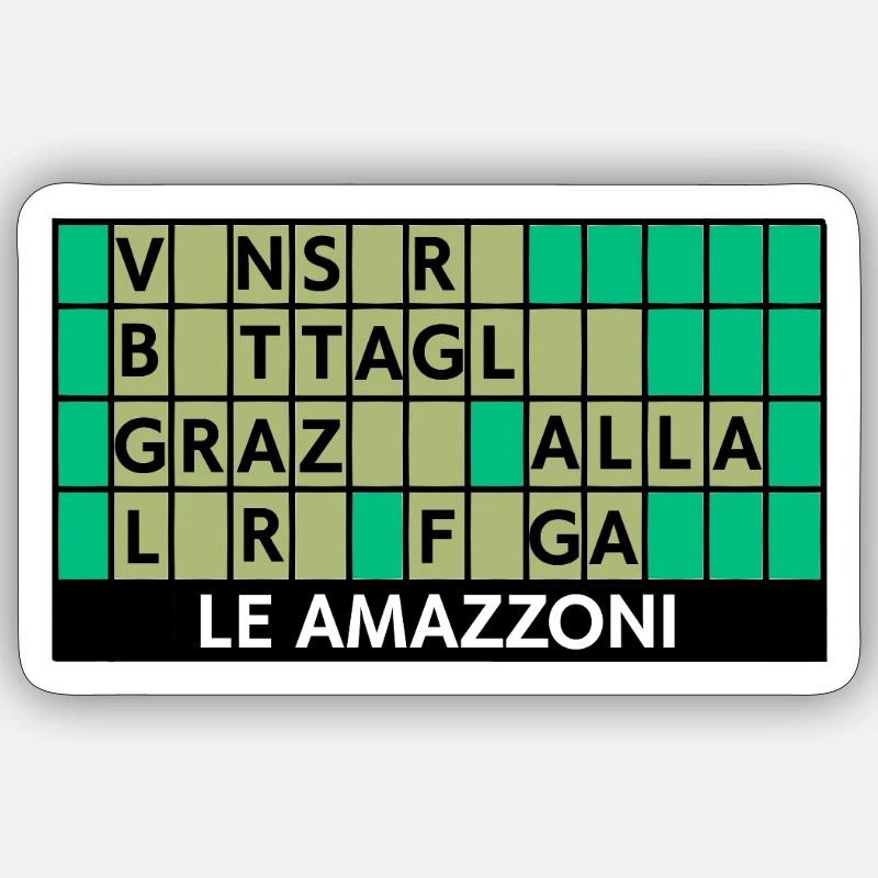 Das Glücksrad - Sticker Größe S (10 x 10 cm) - Mattweiß