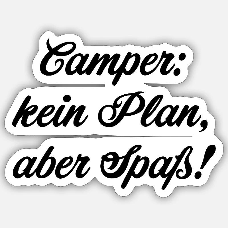 CamperPlan/Spaß Sticker Größe S (10 x 10 cm)