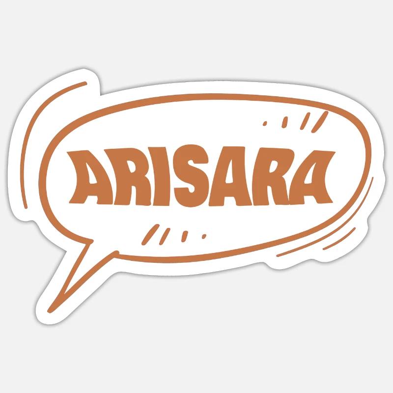 Arisara - Sticker taille S (10 x 10 cm) - blanc mat