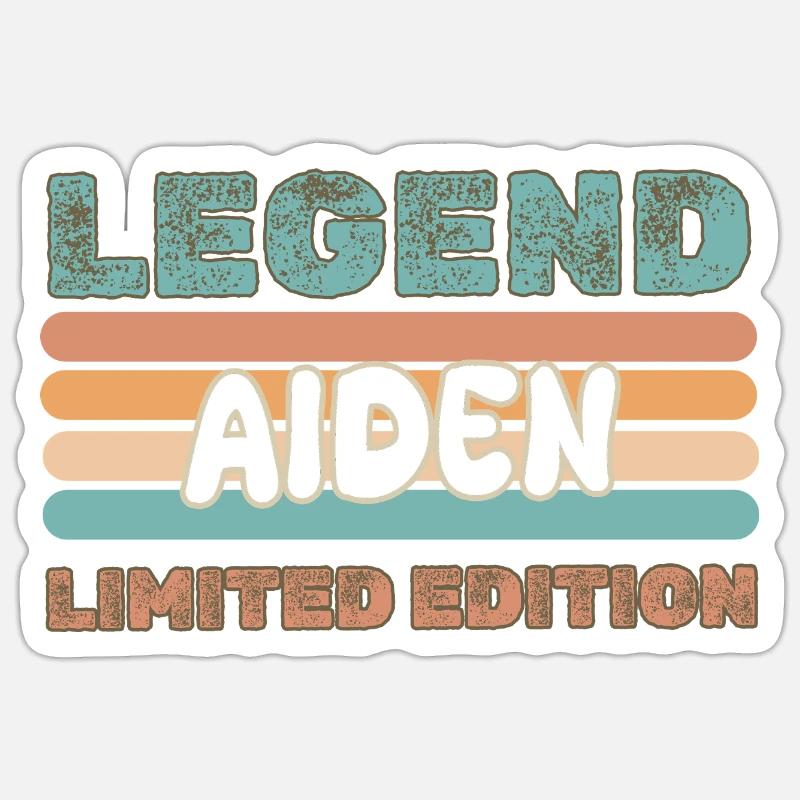 First name Aiden Sticker size S (10 x 10 cm)