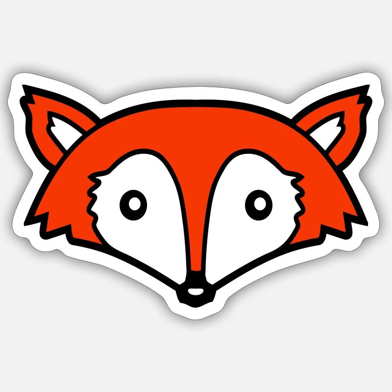 Fuchs Rotfuchs Wildes Tier Schlauer Wald Bewohner Sticker Größe S (10 x 10 cm)