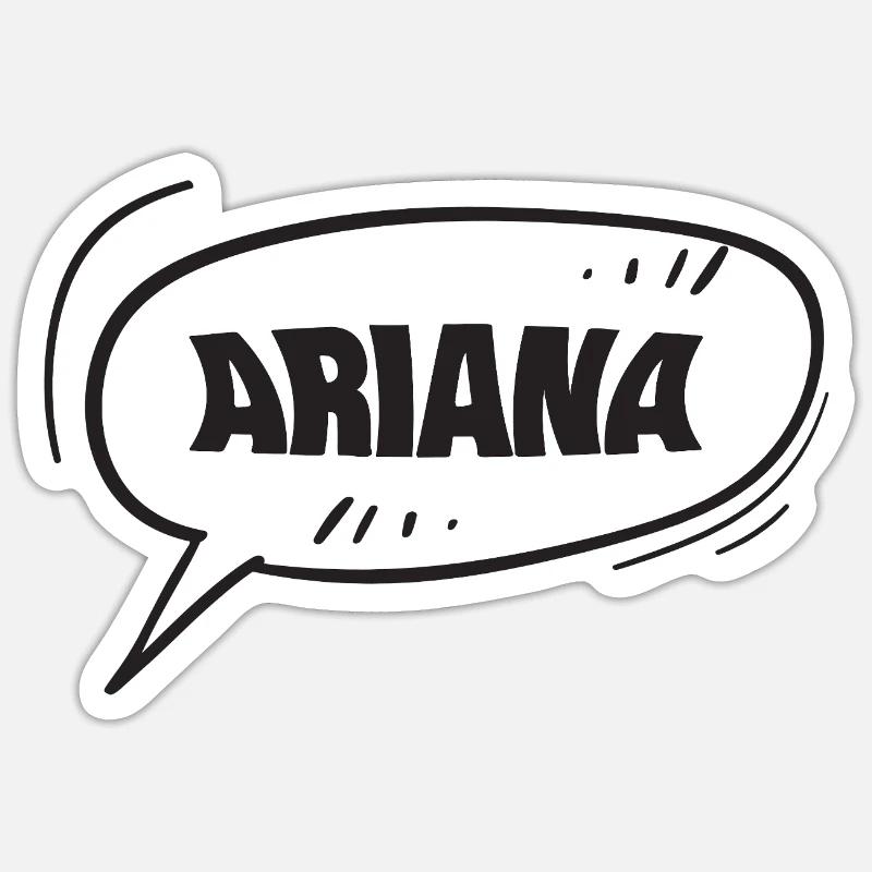 Ariana - Sticker taille S (10 x 10 cm) - blanc mat