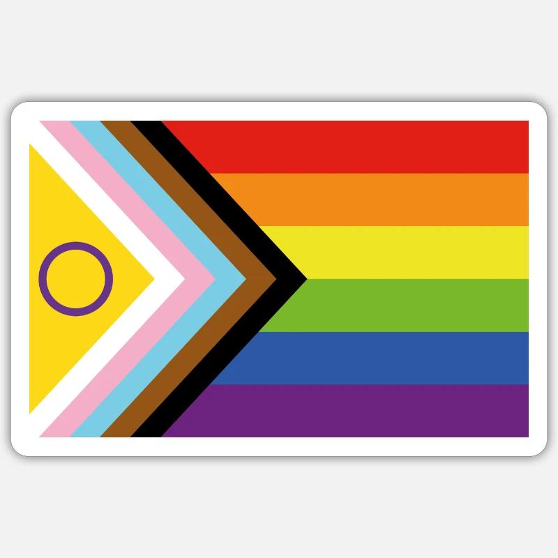 Pride Flag - Regenbogenfahne Sticker Größe S (10 x 10 cm)