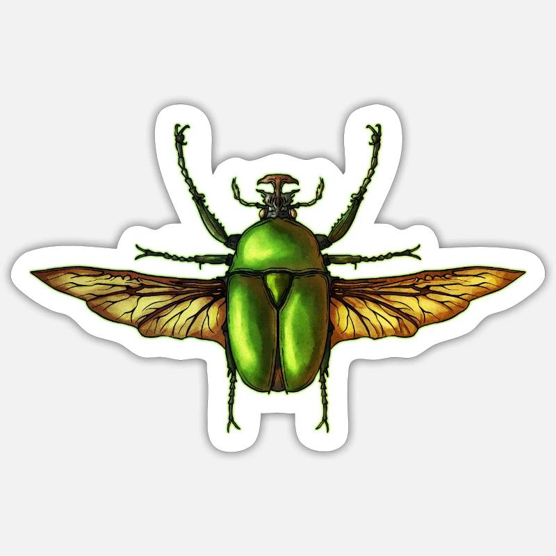 Insecte - Sticker taille S (10 x 10 cm) - blanc mat