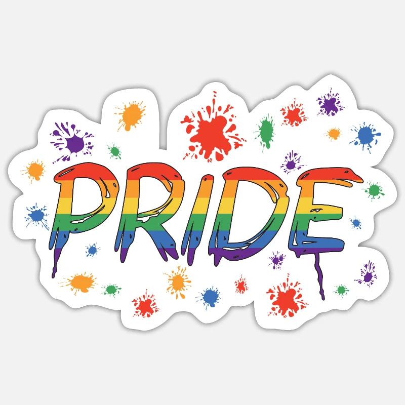 FIERTÉ – Vivez vos couleurs ! 🌈🔥 Sticker taille S (10 x 10 cm)