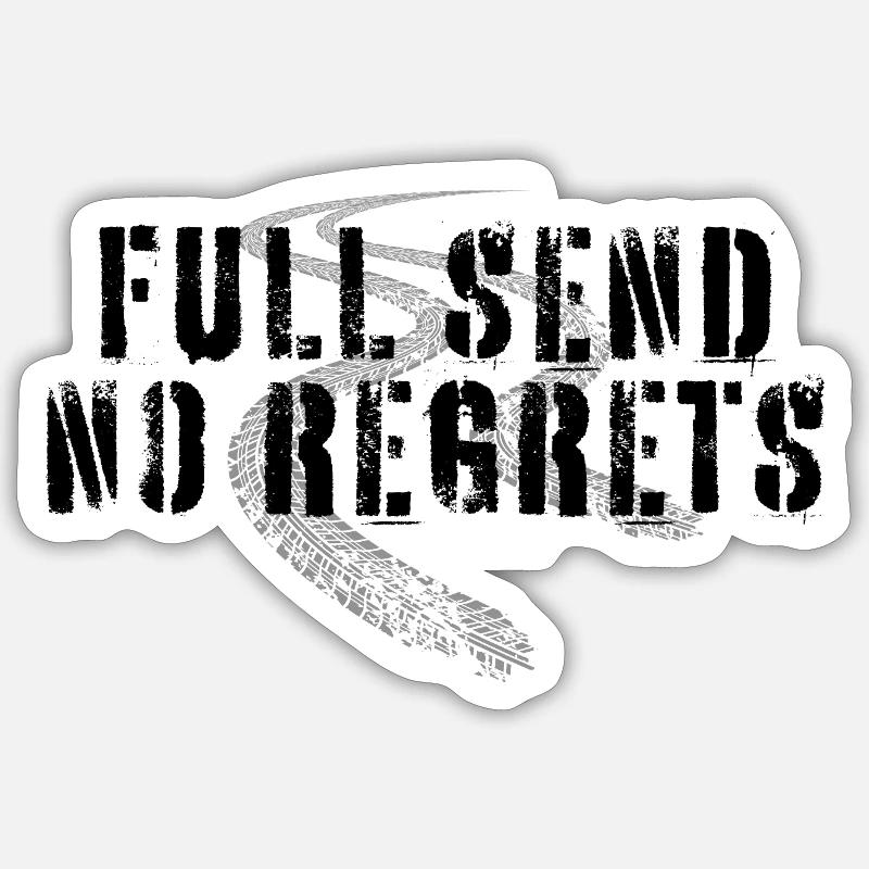 FULL SEND - Sticker size S (10 x 10 cm) - white matte