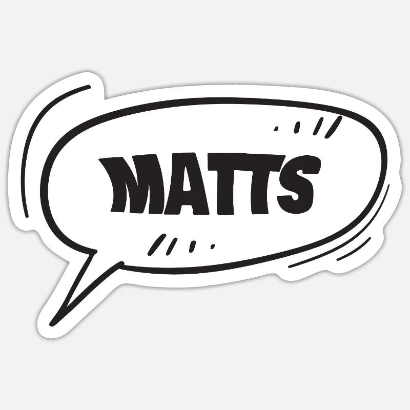 Matts Matts - Sticker size S (10 x 10 cm) - white matte