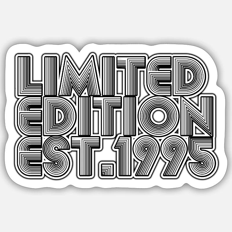 ÉDITION LIMITÉE EST. 1995 - Sticker taille S (10 x 10 cm) - blanc mat