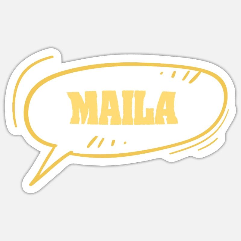 First name Maila - Sticker size S (10 x 10 cm) - white matte