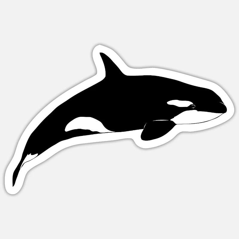 Orca - Wal - Killerwal Sticker Größe S (10 x 10 cm)
