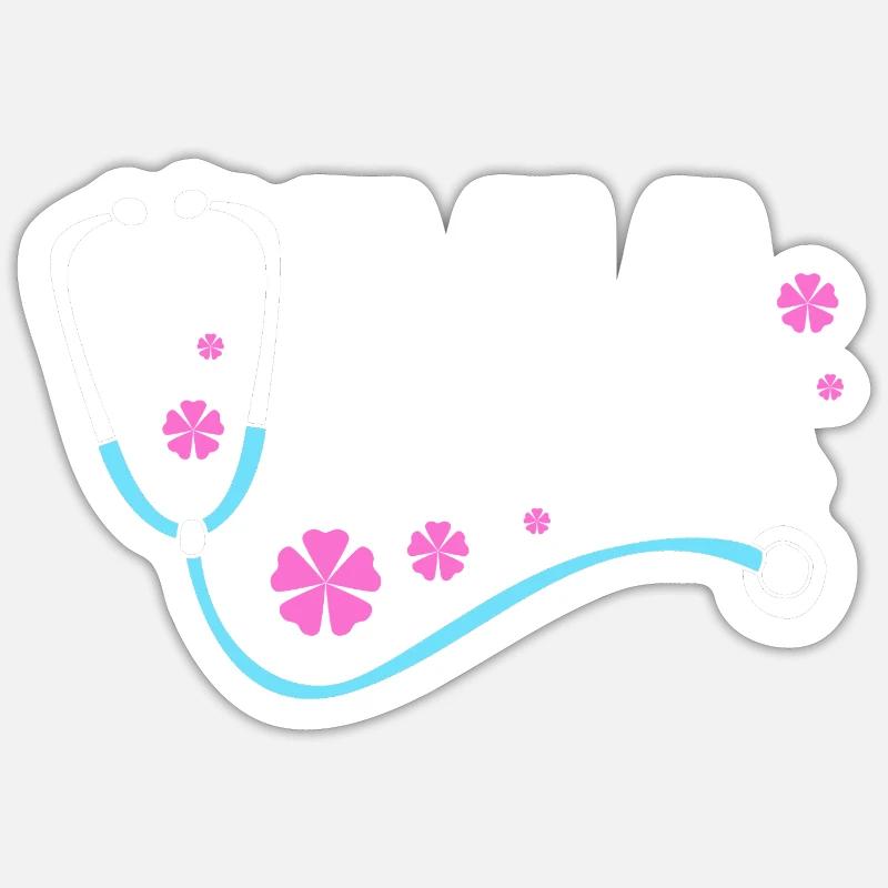 Médecin MFA - Sticker taille S (10 x 10 cm) - blanc mat